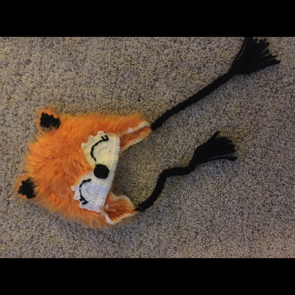 Handmade fox beanie